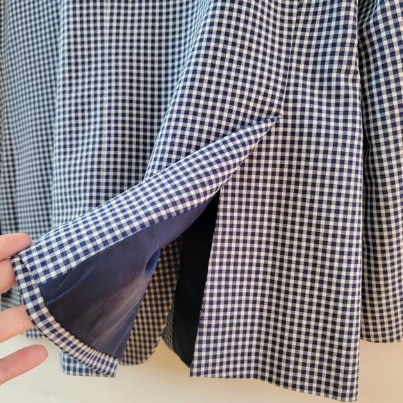 Tommy Hilfiger Navy Blue Gingham Checkered Sports Coat 44R Blazer Preppy Jacket - Picture 11 of 16